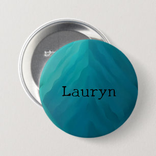 Badge Rond 7,6 Cm texture turquoise en verre