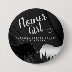 Badge Rond 7,6 Cm The Mystical Unicorn Wedding (Flower Girl)