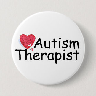 Badge Rond 7,6 Cm Thérapeute d'autisme (puzzle de Hrt)