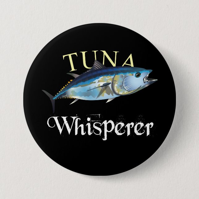 Badge Rond 7,6 Cm Thon Whisperer foncé (Devant)