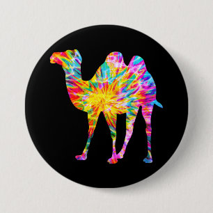 BADGE ROND 7,6 CM TIE DYE CAMEL
