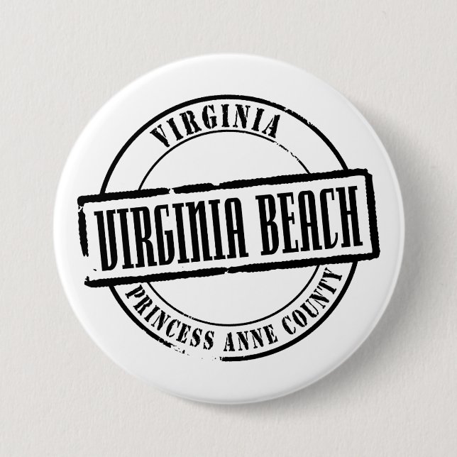 Badge Rond 7,6 Cm Titre de Virginia Beach (Devant)