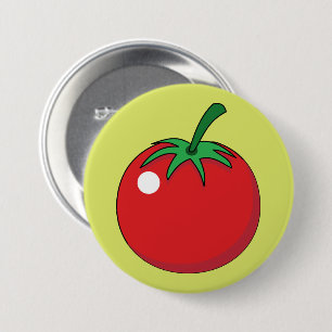Badge Rond 7,6 Cm Tomato rouge