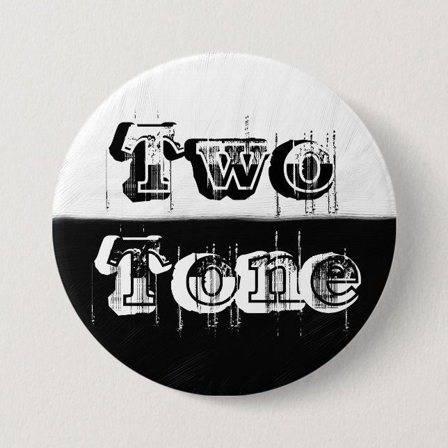 Badge Rond 7,6 Cm Ton deux - noir et blanc (Devant)