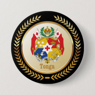 Badge Rond 7,6 Cm Tonga Coat Of Arms