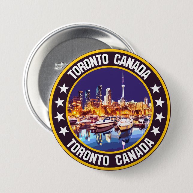 Badge Rond 7,6 Cm Toronto (Devant & derrière)