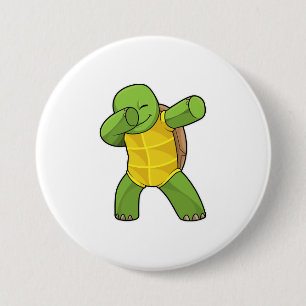 Badge Rond 7,6 Cm Tortue à Hip hop Dance Dab