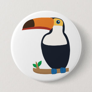 Badge Rond 7,6 Cm Toucan