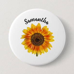 Badge Rond 7,6 Cm Tournesol mignon personnalisé