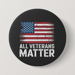 Badge Rond 7,6 Cm Tous les vétérans matière 4 juillet américain patr