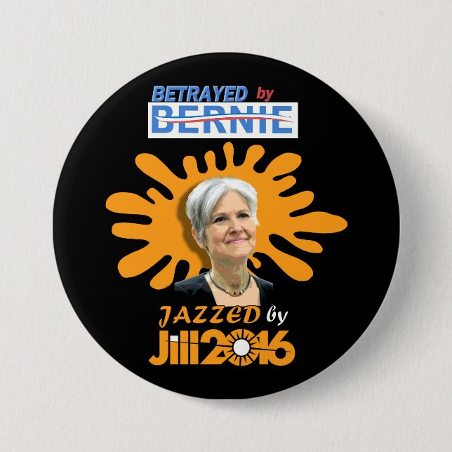 Badge Rond 7,6 Cm Trahi par Bernie ? (Devant)