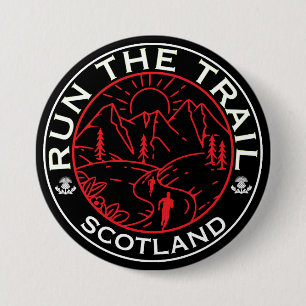 Badge Rond 7,6 Cm Trail Running Écosse