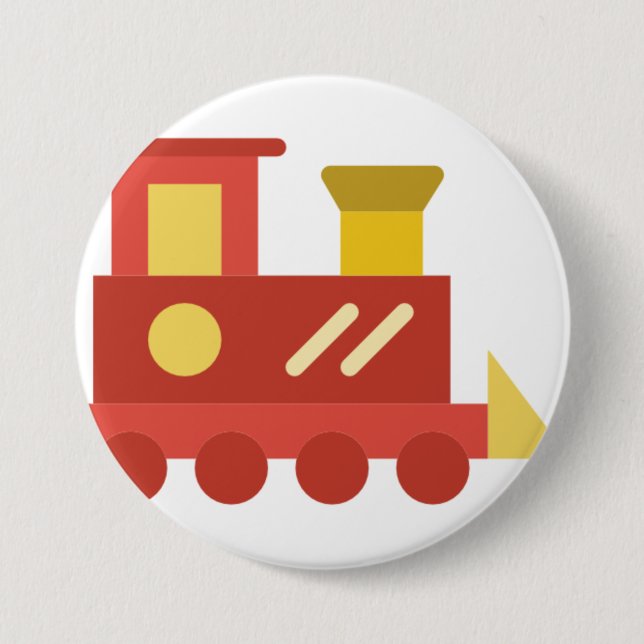 Badge Rond 7,6 Cm train de jouets (Devant)