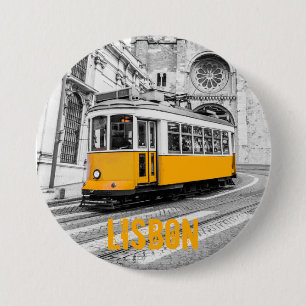 Badge Rond 7,6 Cm Tramway de Lisbonne Portugal tramway vintage