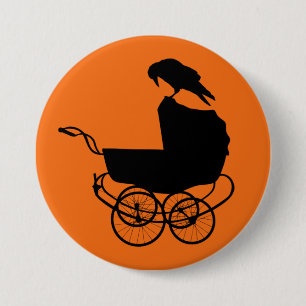 Badge Rond 7,6 Cm Transport de bébés et corneille