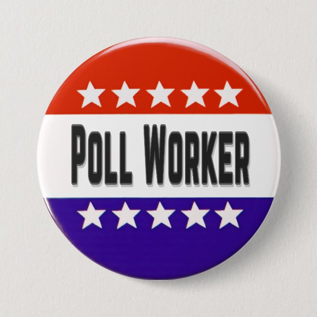 Badge Rond 7,6 Cm Travailleur de sondage (Devant)