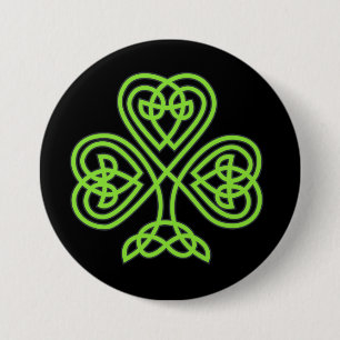Badge Rond 7,6 Cm Trèfle celtique