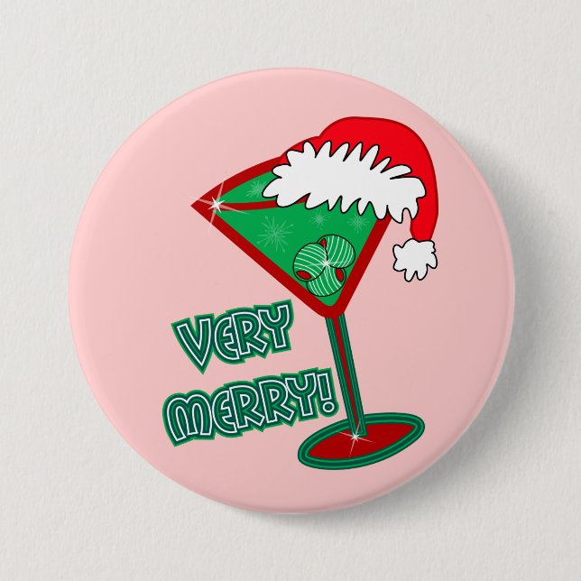 Badge Rond 7,6 Cm Très joyeux ! (Devant)