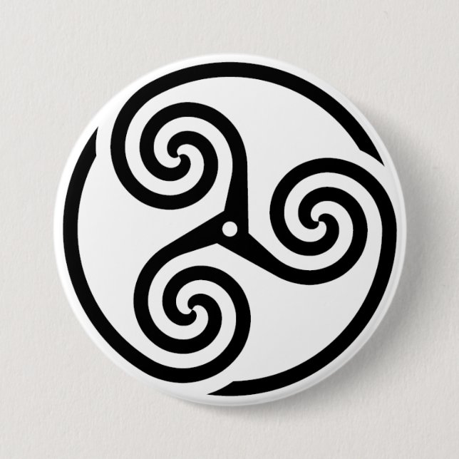 Badge Rond 7,6 Cm Triskelion (Devant)