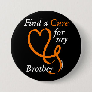 Badge Rond 7,6 Cm Trouver un remède/coeur/frère...RSD/CRPS