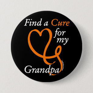Badge Rond 7,6 Cm Trouver un remède/coeur/grand-père...RSD/CRPS