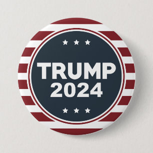 Badge Rond 7,6 Cm Trump 2024