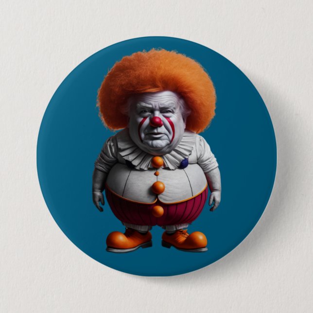 Badge Rond 7,6 Cm Trump Clown Button (Devant)