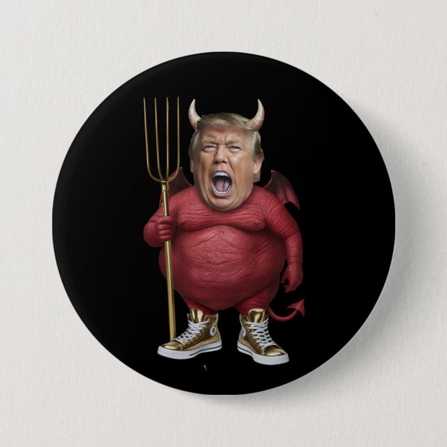 Badge Rond 7,6 Cm Trump Devil Button (Devant)