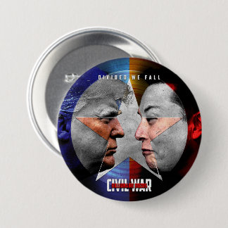 Badge Rond 7,6 Cm Trump Elon Guerre civile Donald contre Musk Politi