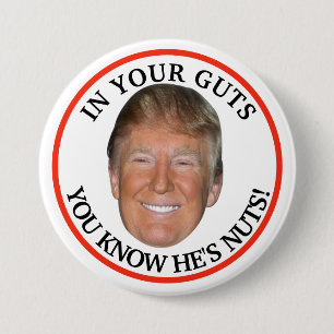 Badge Rond 7,6 Cm Trump est fou !