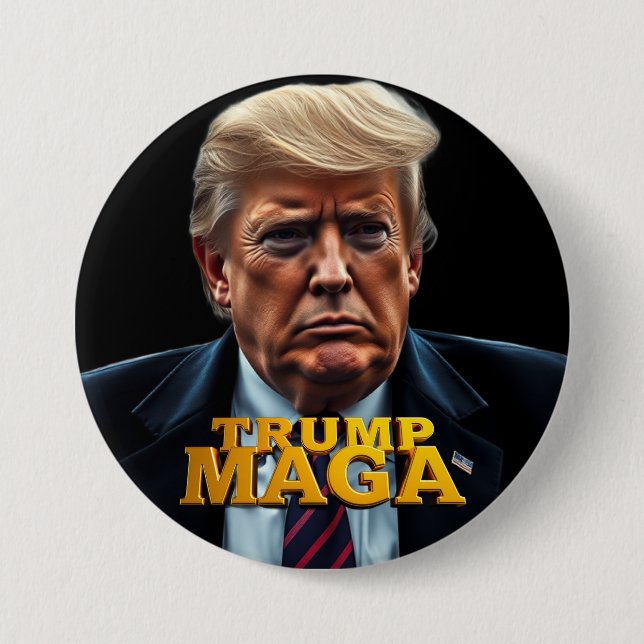 Badge Rond 7,6 Cm Trump MAGA (Devant)