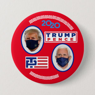 Badge Rond 7,6 Cm Trump / Pence, 2020