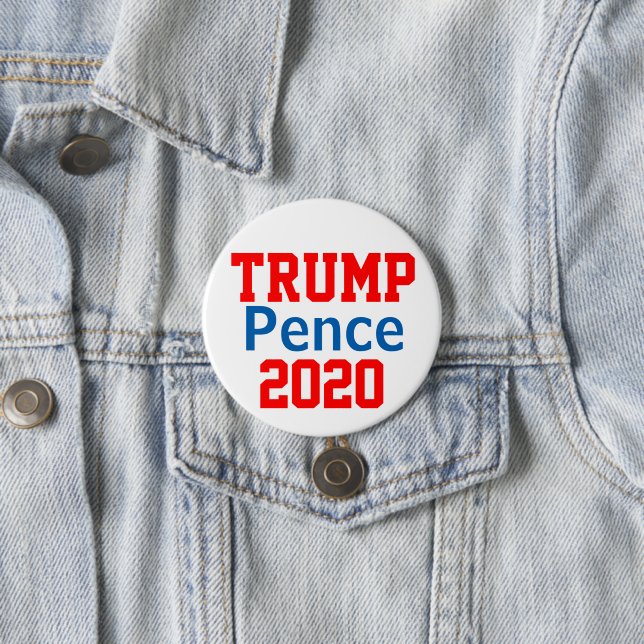 Badge Rond 7,6 Cm Trump Pence 2020 (En situation)