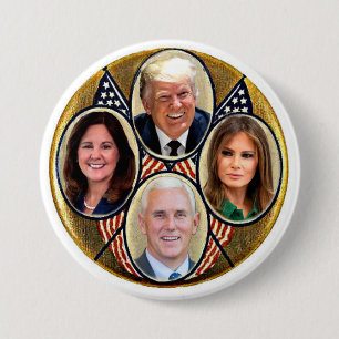 Badge Rond 7,6 Cm Trump/Pence 2020