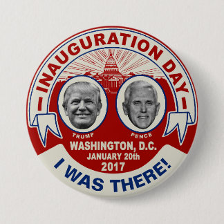 Badge Rond 7,6 Cm Trump Pence J'étais là Souvenir Jour d'inauguratio