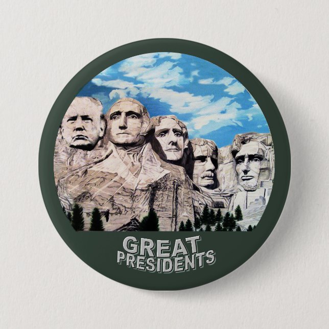 Badge Rond 7,6 Cm Trump sur Rushmore (Devant)