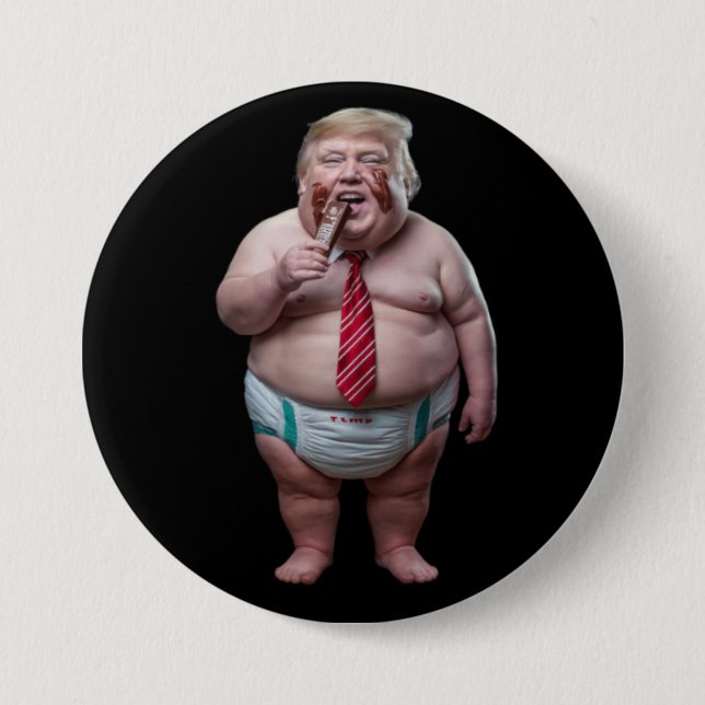 Badge Rond 7,6 Cm Trump Toddler Button (Devant)