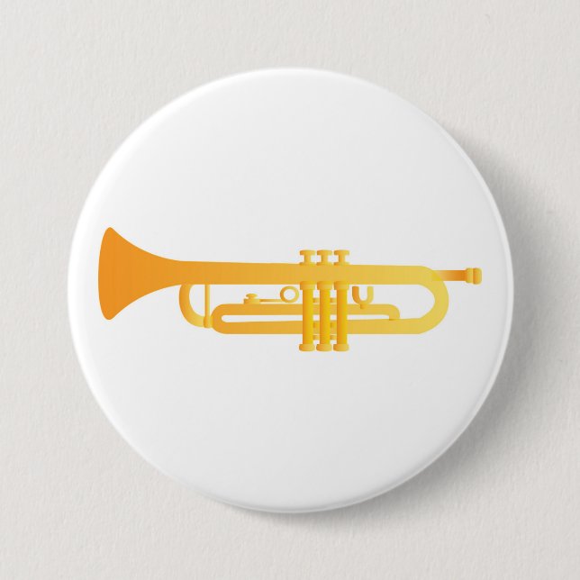Badge Rond 7,6 Cm Trumpet (Devant)