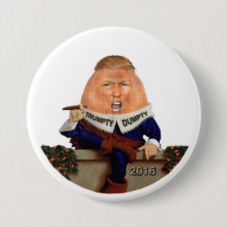 Badge Rond 7,6 Cm Trumpty Dumpty assis sur le mur