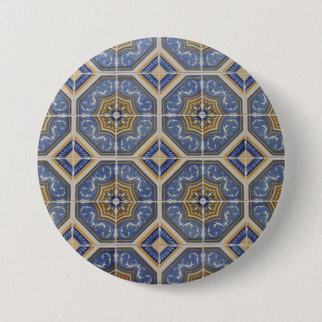 Badge Rond 7,6 Cm Tuile portugaise (Devant)