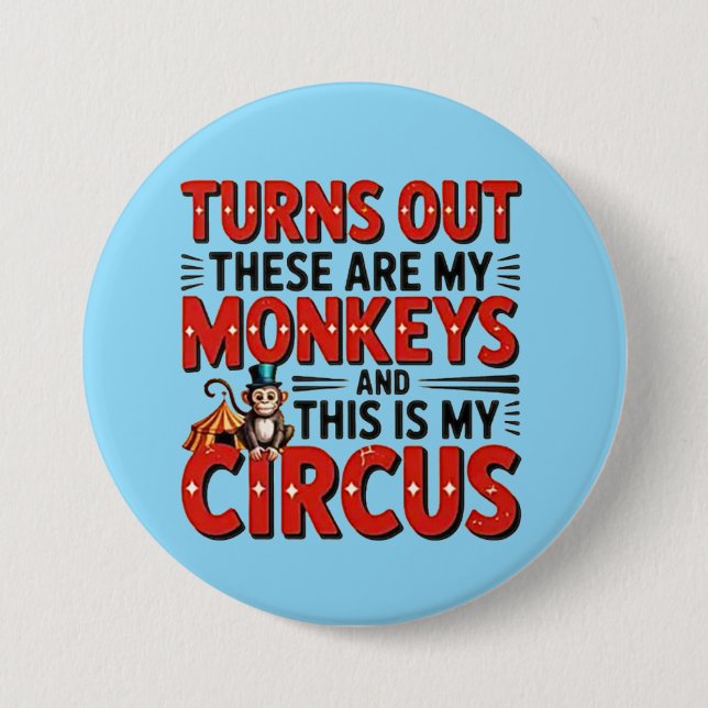 Badge Rond 7,6 Cm turns out... (Devant)