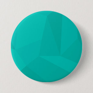Badge Rond 7,6 Cm Turquoise, moderne, cool, art géométrique tendance
