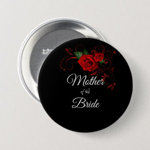 Badge Rond 7,6 Cm Tuxedo Suit/Mariée Silhouette Mère de la Mariée