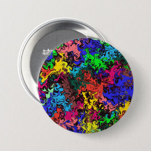 Badge Rond 7,6 Cm Twirly coloré Abstrait /