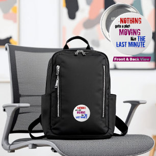 Badge Rond 7,6 Cm Typographie colorée humoristique Procrastinato