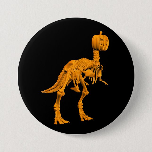 Badge Rond 7,6 Cm Tyrannosaurus tricktraitus (Devant)