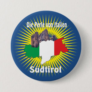 Badge Rond 7,6 Cm Tyrol du Sud - Alto Adige - Italie - Italia Button