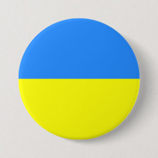 Badge Rond 7,6 Cm Ukraine, couleurs du drapeau ukrainien