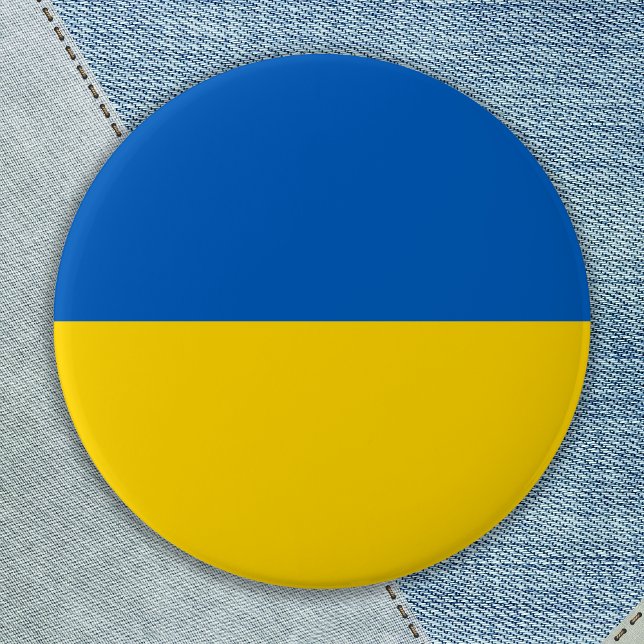 Badge Rond 7,6 Cm Ukraine Flag Support Blue Yellow Gold Ukrainian  (Créateur téléchargé)