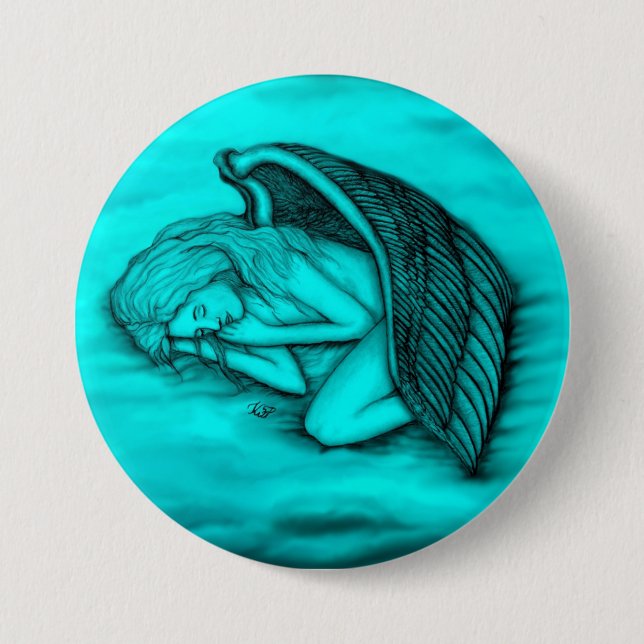 Badge Rond 7,6 Cm Un ange endormi (Devant)